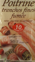 Poitrine Tranches Fines Fumée, 10 tranches