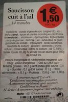 Saucisson cuit à l'ail