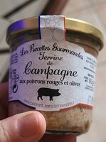 Terrine de campagne aux poivrons rouges et olive