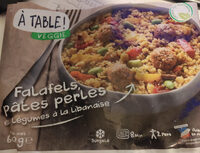 Falafels pâtes perles et légumes à la Libanaise