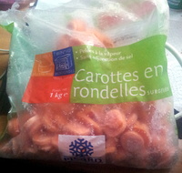 Carottes en rondelles surgelées