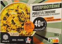 Poulet à l'indienne dahl lentilles corail riz basmati