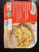 Raviolis tomate et ricotta à la crème et au basilic