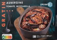 Aubergine, tomate, mozzarella gratin