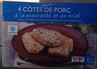 4 côtes de porc à la moutarde et au miel surgelés