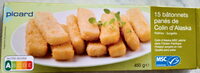 15 bâtonnets panés de colin d'Alaska