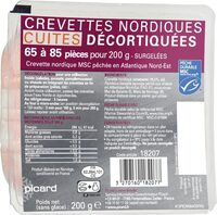 Crevettes nordiques cuites décortiquées MSC