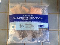 4 pavés de saumon kéta du Pacifique, avec peau