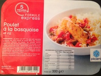Poulet à la basquaise et riz