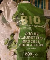 Duo de fleurettes brocolis , chou-fleur bio