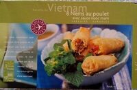 8 Nems au Poulet et à la Coriandre (avec sauce Nuoc-Mâm)