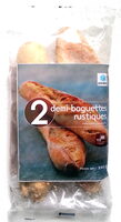 2 demi-baguettes rustiques