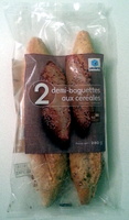 2 demi-baguettes aux céréales