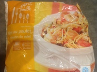 Pâtes au poulet et légumes du soleil