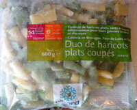 Duo de haricots plats coupés