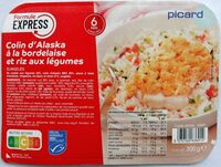 Colin d\'Alaska à la bordelaise et riz aux légumes
