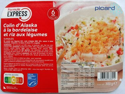 Colin d\'Alaska à la bordelaise et riz aux légumes