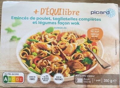 Émincés de poulet, tagliatelles complètes et légumes façon wok