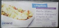 1 Papillote Merlu Blanc Saint-Jacques et Légumes du Soleil, Sauce Citronnée