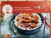 Porc au caramel et riz à la coriandre