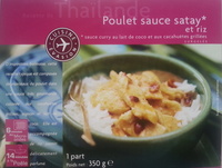 Poulet sauce satay et riz