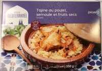 Tajine au poulet semoule et fruits secs