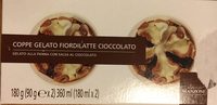Coppe gelato fiordilatte cioccolato (coupes glacées chocolat fleur de lait)