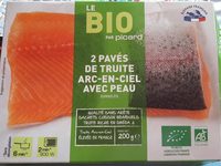 2 pavés de truite arc-en-ciel avec peau