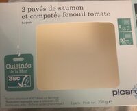 2 Pavés de saumon et compotée fenouil tomate