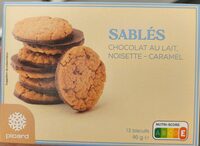 Sablés caramel-noisette au chocolat au lait