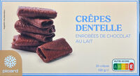 Crêpes dentelle enrobées de chocolat au lait