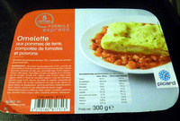 Omelette aux pommes de terre, compotée de tomates et poivrons Picard