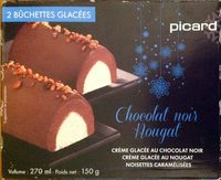 Chocolat noir nougat Crème glacée au chocolat noir Crème glacée au nougat noisettes caramélisées