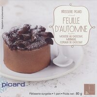 Feuille d'automne - Mousse au chocolat, meringue, copeaux de chocolat