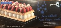 Bûche glacée façon millefeuille fruits rouges vanille