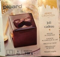 Joli cadeau MOUSSE AU CHOCOLAT - GANACHE AU CHOCOLAT AU ALIT - BISCUIT AU CACAO - CROUSTILLANT AU SÉSAME