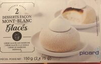 Dessert facon mont blanc glacés