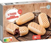 4 paninis fourrés à la pâte à tartiner