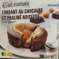Fondant au chocolat et praliné noisette