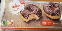 2 donuts glaçage chocolat noir