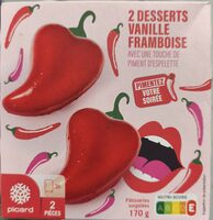 Dessert vanille framboise