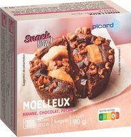 Moelleux banane, chocolat, pécan