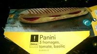 Panini 3 fromages, tomate, basilic
