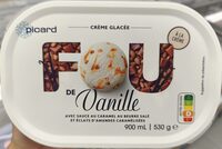 Glace fou de vanille sauce caramel et éclats d'amandes