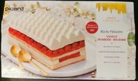 Bûche pâtissière vanille framboise rhubarbe