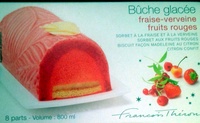 Buche glacée Fraise-verveine, fruits rouges