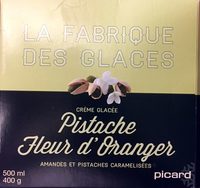 Creme glacée Pistache Fleur d'oranger - Amandes et pistaches