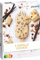 4 bâtonnets vanille cookie