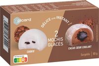 2 mochis glacés cacao coeur coulant / cookie