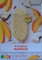 Bâtonnets glacés coco mangue